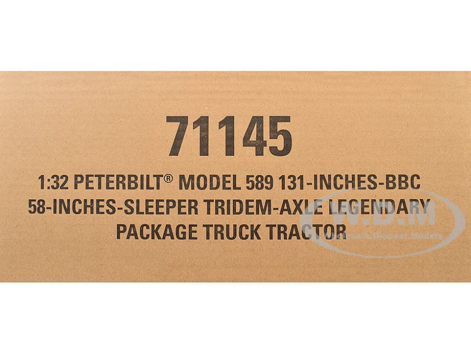 Peterbilt 589 Tridem-Axle Legendary Package Truck Tractor with 58" Sleeper Legendary Red "Transport Series" 1/32 Diecast Model by Diecast Masters