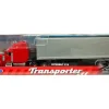 Peterbilt 379 Truck Red with Silver Container "Transporter" Series 1/32 Diecast Model by Welly