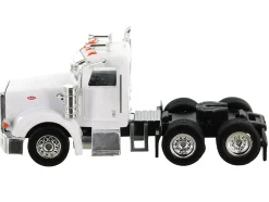 Peterbilt 367 Truck Tractor with Day Cab White and Articulated Tank Trailer