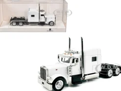 Peterbilt 389 Truck Tractor with Sleeper Cab White 1/87 (HO) Plastic Model Car by HO Logistics