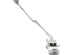 Peterbilt 536 Truck with Altec AA55 Aerial Service Body White Transport Series 1/32 Diecast Model Diecast Masters 71105