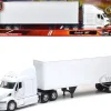 Peterbilt 387 Truck with Dry Goods Trailer White Long Haul Truckers Series 1/32 Diecast Model New Ray SS-12343G