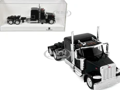 Peterbilt 589 Truck with 72 Inch Sleeper Black 1/87 (HO) Plastic Model Car by HO Logistics