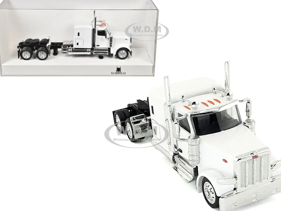 Peterbilt 589 Truck with 72 Inch Sleeper White 1/87 (HO) Plastic Model Car by HO Logistics