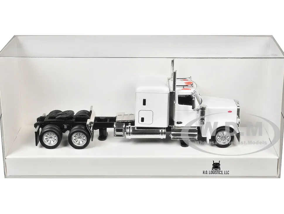 Peterbilt 589 Truck with 72 Inch Sleeper White 1/87 (HO) Plastic Model Car by HO Logistics