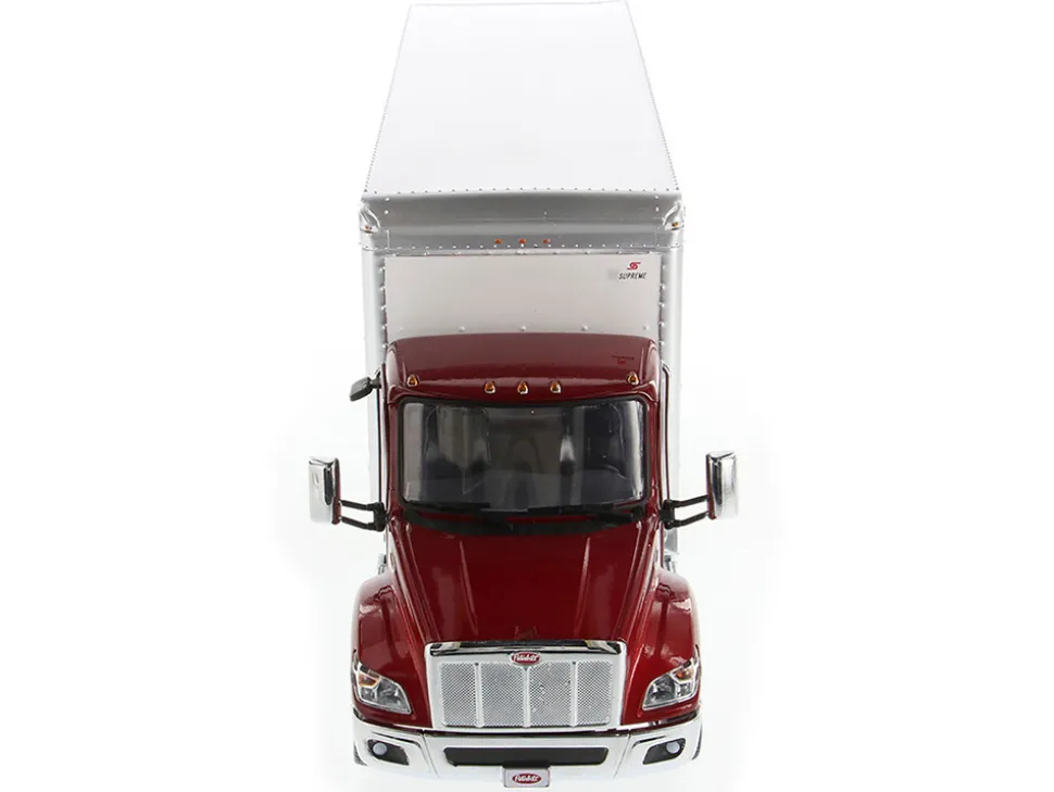 Peterbilt 536 Truck with Supreme Signature Van Body Red Metallic Transport Series 1/32 Diecast Model Diecast Masters 71106