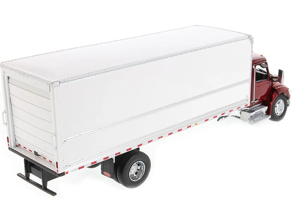 Peterbilt 536 Truck with Supreme Signature Van Body Red Metallic Transport Series 1/32 Diecast Model Diecast Masters 71106