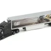Peterbilt 579 UltraLoft Truck Tractor Black Metallic with "CAT Caterpillar" Mural Trailer "Transport Series" 1/50 Diecast Model by Diecast Masters
