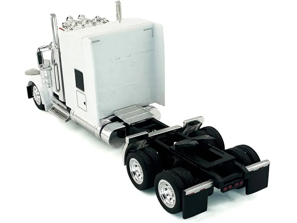 Peterbilt 589 with Stand Up Sleeper Cab White 1/87 (HO) Plastic Model Car by HO Logistics