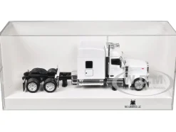 Peterbilt 589 with Stand Up Sleeper Cab White 1/87 (HO) Plastic Model Car by HO Logistics