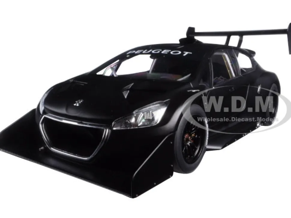 2013 Peugeot 208 T16 Pikes Peak Race Car Plain Black Version 1/18 Model Car Autoart 81356