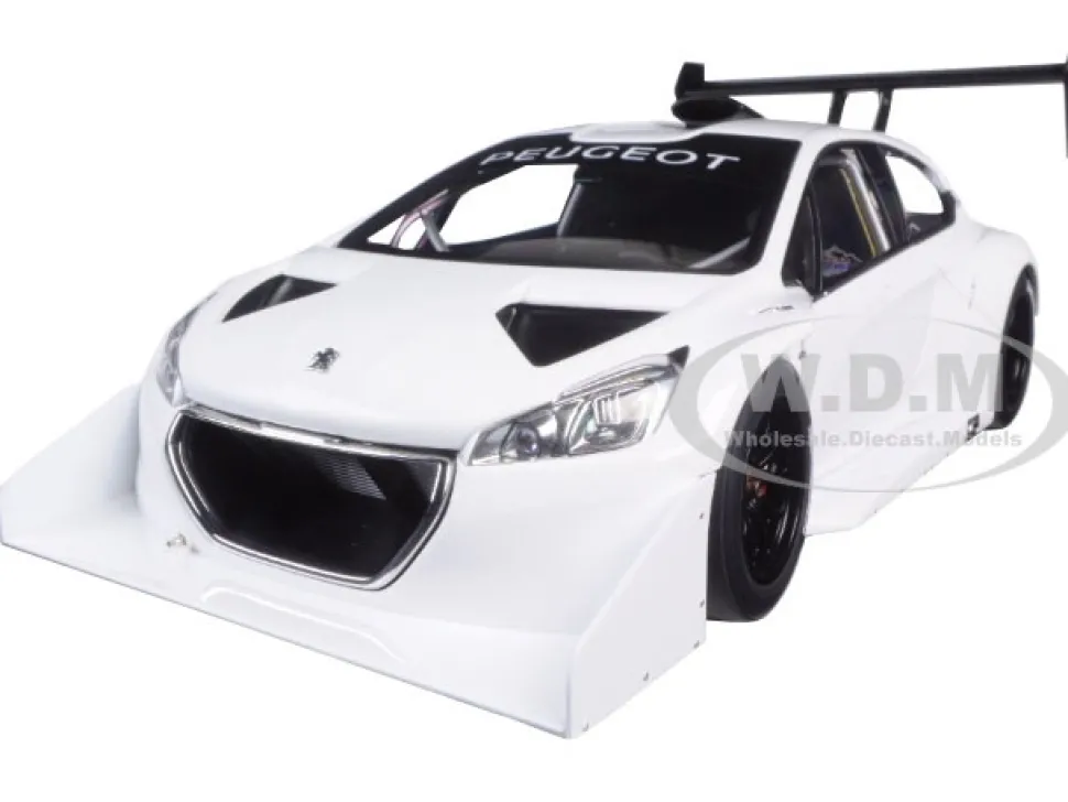 2013 Peugeot 208 T16 Pikes Peak Race Car Plain White Version 1/18 Model Car Autoart 81355