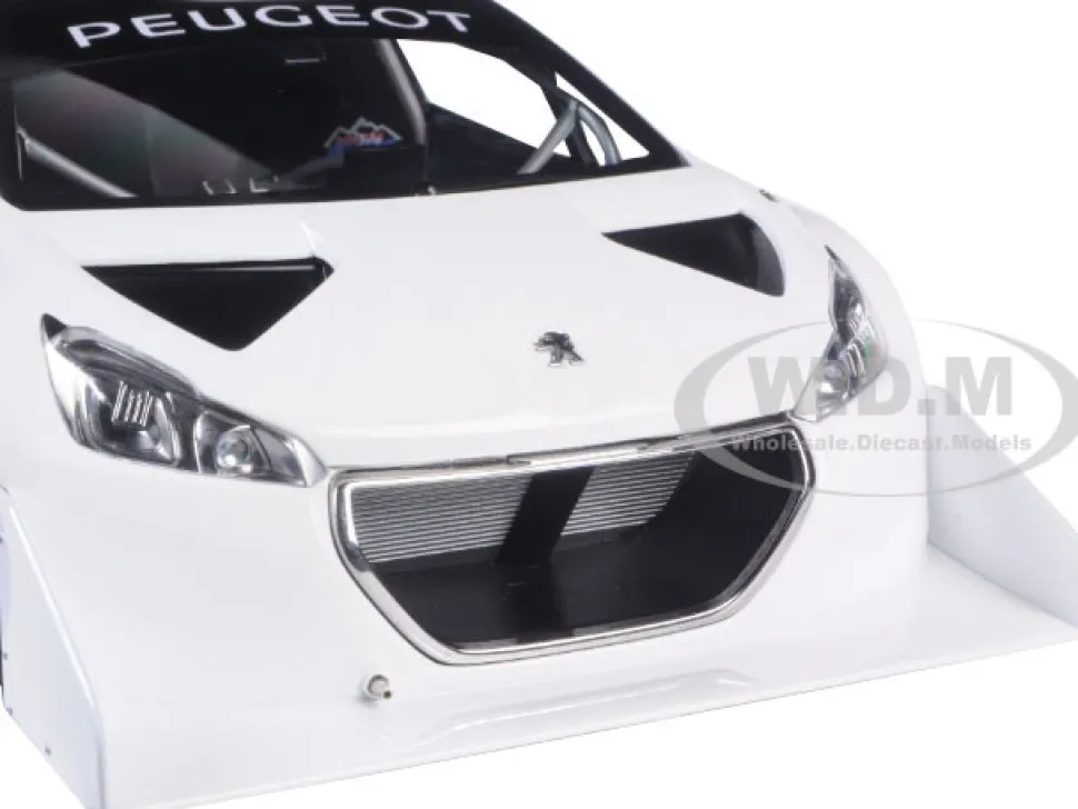 2013 Peugeot 208 T16 Pikes Peak Race Car Plain White Version 1/18 Model Car Autoart 81355