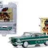 1957 Plymouth Belvedere Wreath Accessory Green Cream Top Norman Rockwell Series 2 1/64 Diecast Model Car Greenlight 54020 D