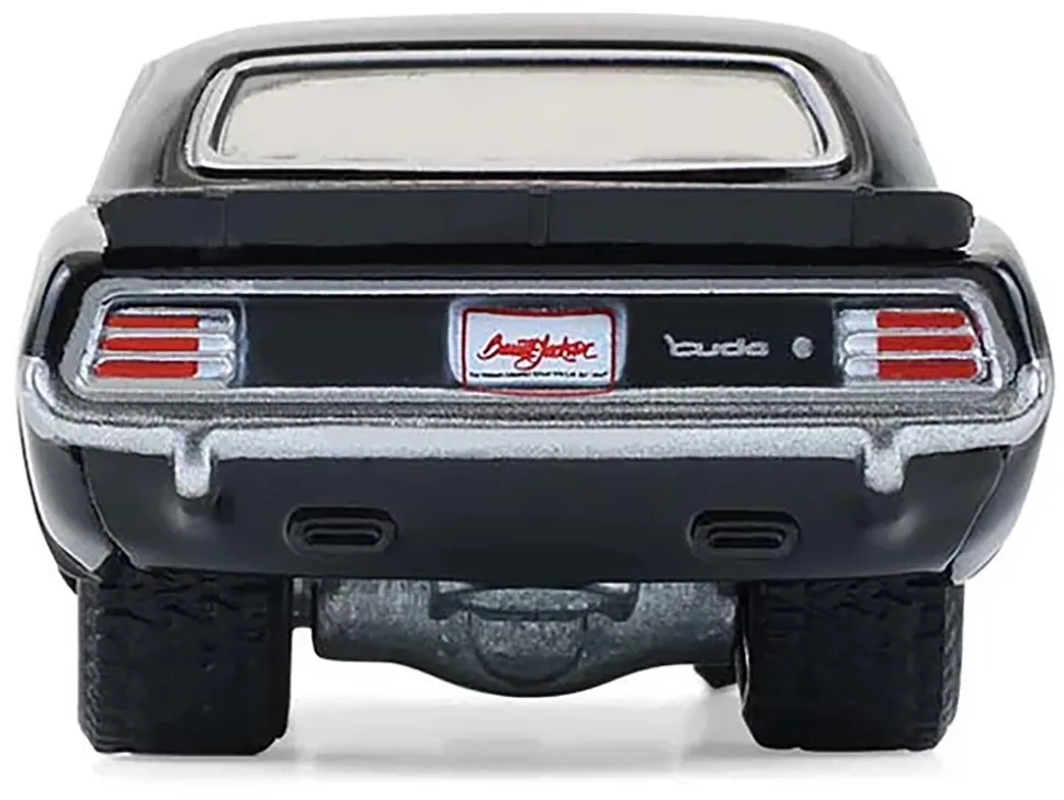 1970 Plymouth 'Cuda AAR Black with Gray Stripes "Barrett-Jackson" Series 16 1/64 Diecast Model Car by Greenlight