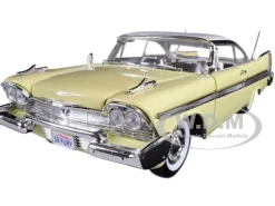 1958 Plymouth Fury Timeless Classics Yellow White Top 1/18 Diecast Model Car Motormax 73115