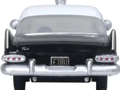 1959 Plymouth Savoy Black and White Oklahoma Highway Patrol 1/87 (HO) Scale Diecast Model Car Oxford Diecast 87PS59001