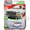 1989 Plymouth Voyager Turbo Van Bright White with Red Stripes and Interior "Mighty Minivans" Series 1/64 Diecast Model Car by Auto World