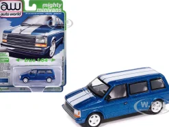1989 Plymouth Voyager Turbo Van Daytona Blue Metallic with White Stripes and Interior