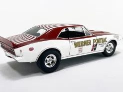 1968 Pontiac Firebird "First Ram Air II - Weidner Pontiac" White and Red with Stripes Limited Edition to 306 pieces Worldwide 1/18 Diecast Model Car by ACME