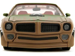 1972 Pontiac Firebird #9 Green Camouflage Flames with Graphics and Red Interior "Bigtime Muscle" Series 1/24 Diecast Model Car by Jada