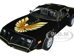 1979 Pontiac Firebird T/A Trans Am Black with Hood Phoenix Rocky II 1979 Movie 1/24 Diecast Model Car Greenlight 84171