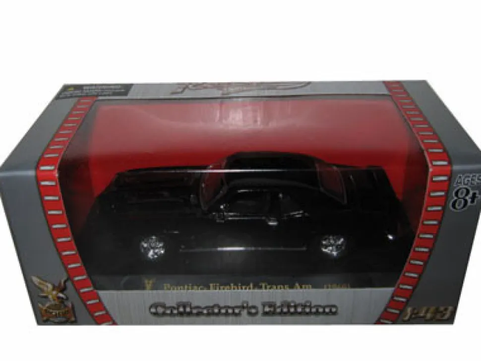 1969 Pontiac Firebird Trans Am Diecast Car Model 1/43 Black Die Cast Car by Road Signature - www.diecastmodelswholesale.com