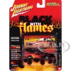 1974 Pontiac GTO Black and Red with Flame Graphics "Black with Flames" Series 1/64 Diecast Model Car by Johnny Lightning