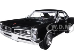 1966 Pontiac GTO Black 1/25 Diecast Model Car New Ray 71853 B