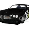 1971 Pontiac GTO Black with Flame Graphics Bigtime Muscle Series 1/24 Diecast Model Car Jada 35022