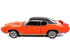 1969 Pontiac GTO Judge Carousel Red with Black Stripes and Black Vinyl Top 