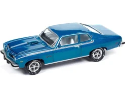 1974 Pontiac GTO Regatta Blue Metallic with White Interior
