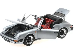 1983 Porsche 911 Carrera Cabriolet 3.2 Gray Metallic 1/18 Diecast Model Car by Minichamps