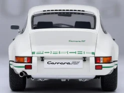 Porsche 911 Carrera 2.7 RS Grand Prix White with Green Stripes and Wheels 1/18 Model Car by Autoart