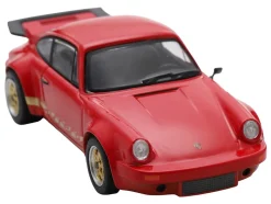 1974 Porsche 911 Carrera RS 3.0 Red with Gold Stripes 1/64 Model Car by Spark