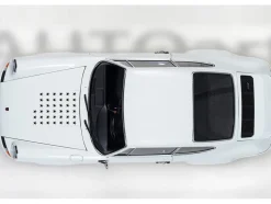 Porsche 911 Carrera 2.7 RS "The Circuit Wolf" White with Red Stripes and Wheels with Hood Graphics 1/18 Model Car by Autoart