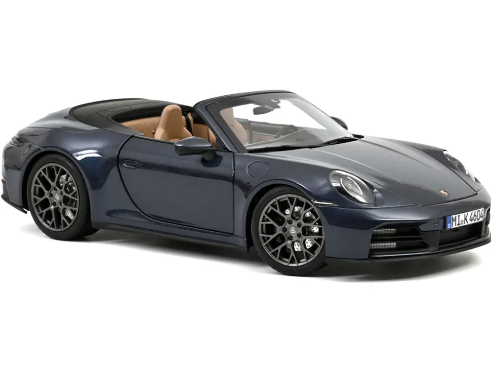 2024 Porsche 911 Carrera S Cabriolet Yachting Blue Metallic 1/18 Diecast Model Car by Norev