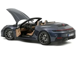 2024 Porsche 911 Carrera S Cabriolet Yachting Blue Metallic 1/18 Diecast Model Car by Norev