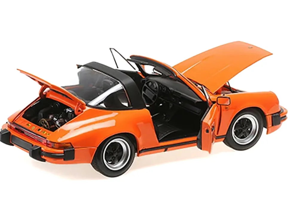 1983 Porsche 911 Carrera Targa 3.2 Orange 1/18 Diecast Model Car by Minichamps