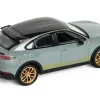 Porsche Cayenne Turbo GT Gray with Black Top and Gold Stripes 1/64 Diecast Model Car by Trends Hobby