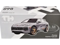 Porsche Cayenne Turbo GT Gray with Black Top and Gold Stripes 1/64 Diecast Model Car by Trends Hobby