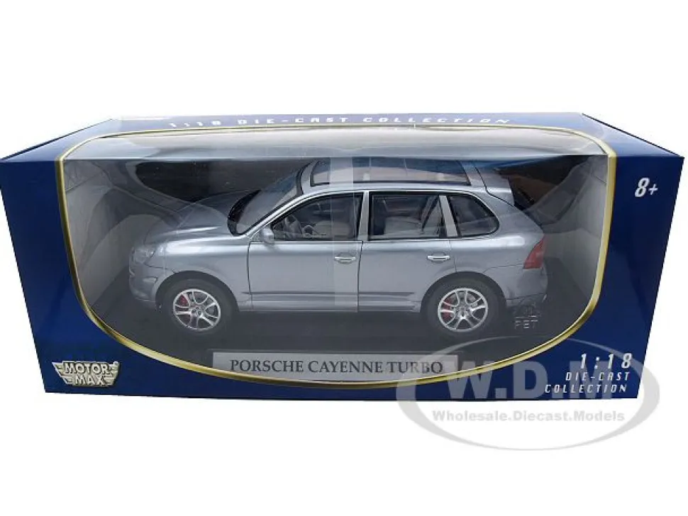 2008 Porsche Cayenne Turbo Silver 1/18 Diecast Model Car Motormax 73179