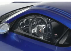 2012 Porsche Cayman R Aqua Blue Metallic 1/18 Model Car by GT Spirit