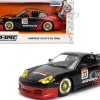 Porsche 911 GT3 RS (996) #33 "ADVAN" Black and Red "Hyper-Spec" Series 1/24 Diecast Model Car by Jada