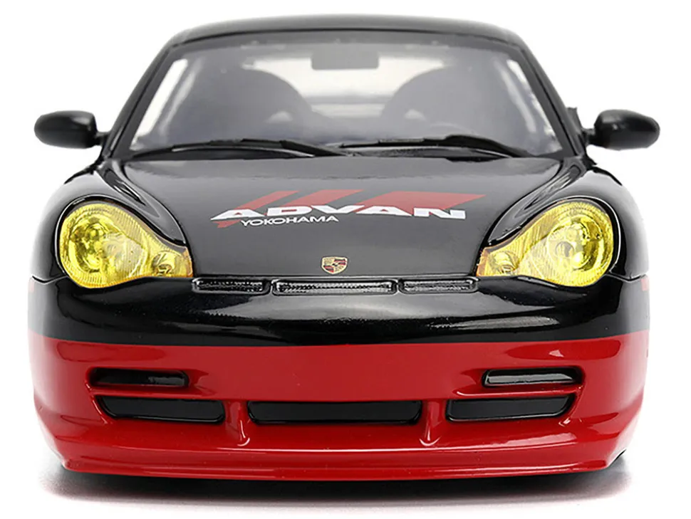 Porsche 911 GT3 RS (996) #33 "ADVAN" Black and Red "Hyper-Spec" Series 1/24 Diecast Model Car by Jada