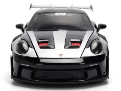 Porsche 911 GT3 RS (992) Black with Silver Hood and Graphics and Darth Vader Figure 