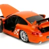 Porsche 911 GT3 RS (996) #008 "Bridgestone" Orange Metallic with White Graphics "Hyper-Spec" Series 1/24 Diecast Model Car by Jada