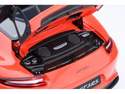 Porsche 911 (991.2) GT3 RS Weissach Lava Orange with Carbon Hood and Top 1/18 Model Car by Autoart