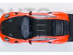 Porsche 911 (991.2) GT3 RS Weissach Lava Orange with Carbon Hood and Top 1/18 Model Car by Autoart
