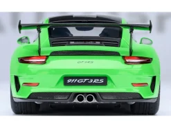 Porsche 911 (991.2) GT3 RS Weissach Lizard Green with Carbon Hood and Top 1/18 Model Car by Autoart